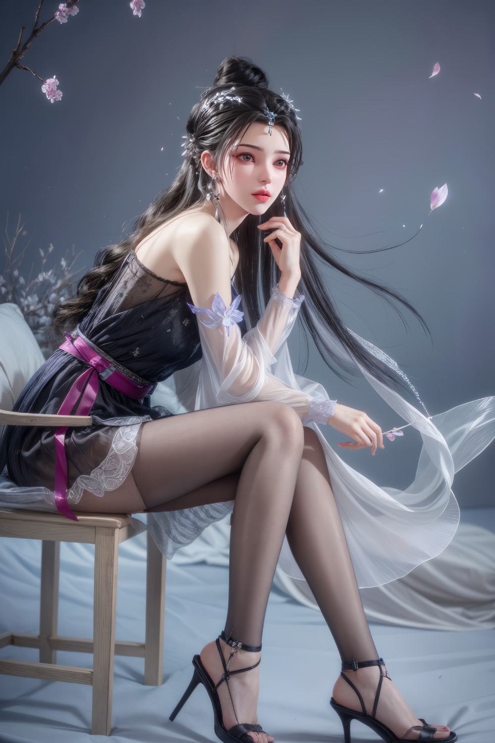 [AI绘画] 李慕婉 绝品黑丝 [64P/279MB]
