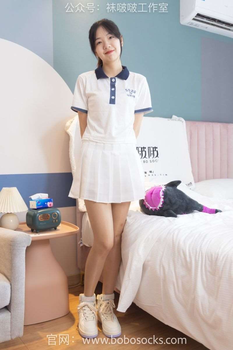 [BoBoSocks袜啵啵] No.096 小甜豆-板鞋 白棉袜 油亮肉丝 [145P/1V/5.30GB]