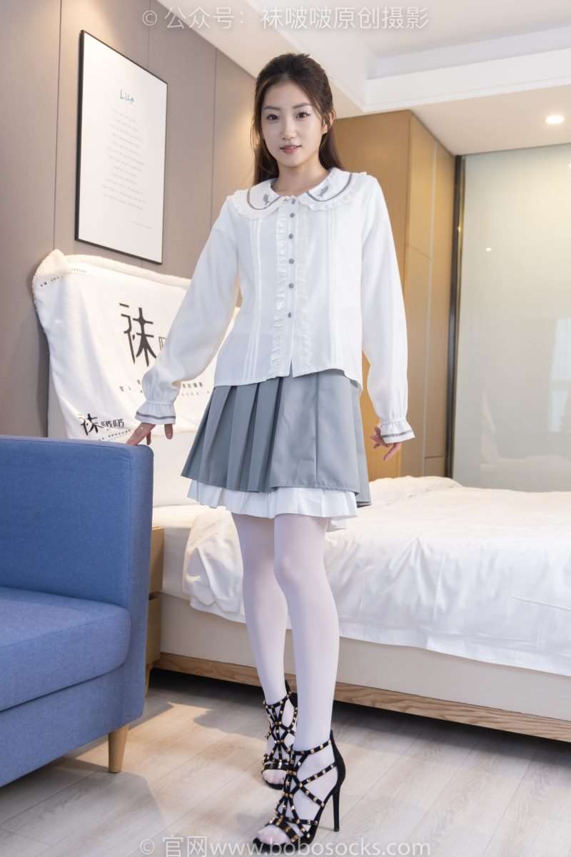 [BoBoSocks袜啵啵] NO.211 小沫-高跟鞋 厚白丝（花絮版）[142P/1V/5.59G]