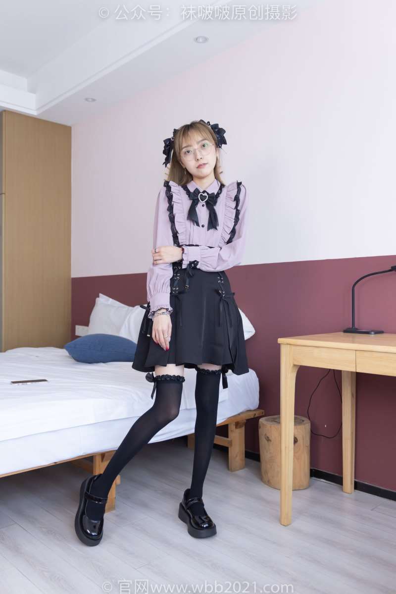 [BoBoSocks袜啵啵] NO.247 稚予-皮鞋 黑丝大腿袜 地雷系女友 [160P/1V/5.97G]