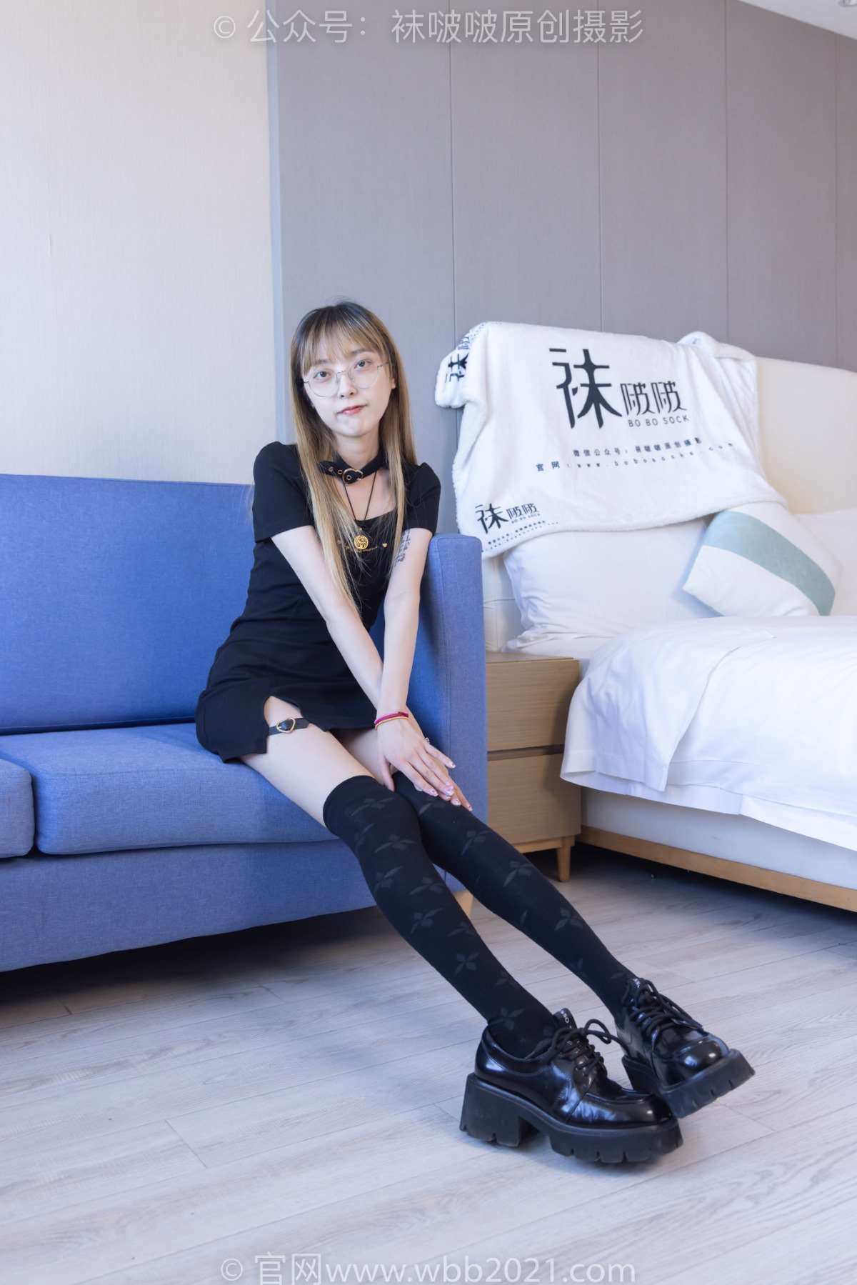 [BoBoSocks袜啵啵] NO.270 稚予-高跟鞋 皮鞋 厚黑丝 黑色大腿棉袜 [150P/1V/5.53G]