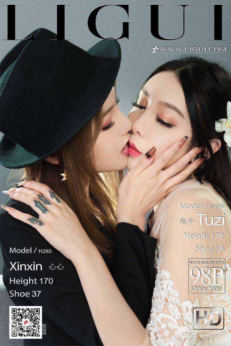 [Ligui丽柜] 2021.07.09《双生花-一吻定情》兔子&心心 [99P/124MB]