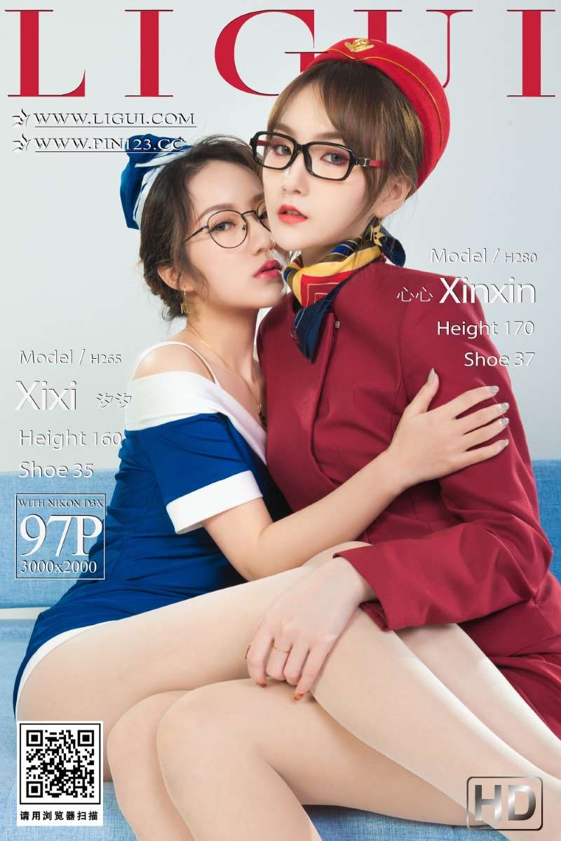[Ligui丽柜] 2022.11.11《双生花》空中丝欲 汐汐＆心心 [98P/116MB]