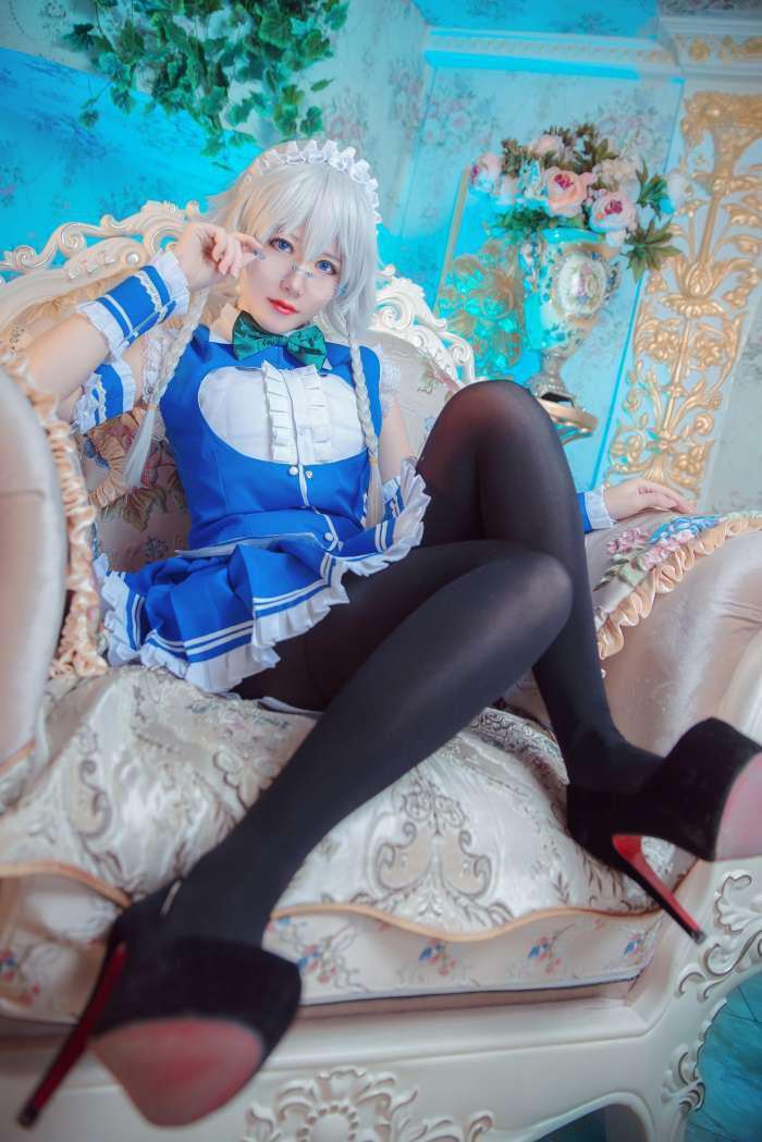 [Cosplay] 黑丝&腿控福利-东方眼镜乡 十六夜咲夜 [14P/99M]