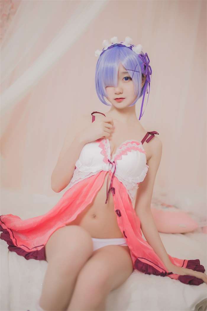 网红Coser@木绵绵OwO – 蕾姆睡衣 [24P/164MB]