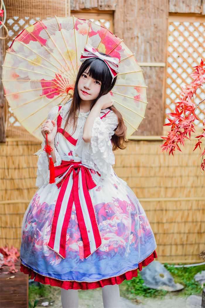 萝莉风COS 桜桃喵 – 和风lolita [22P/162MB]