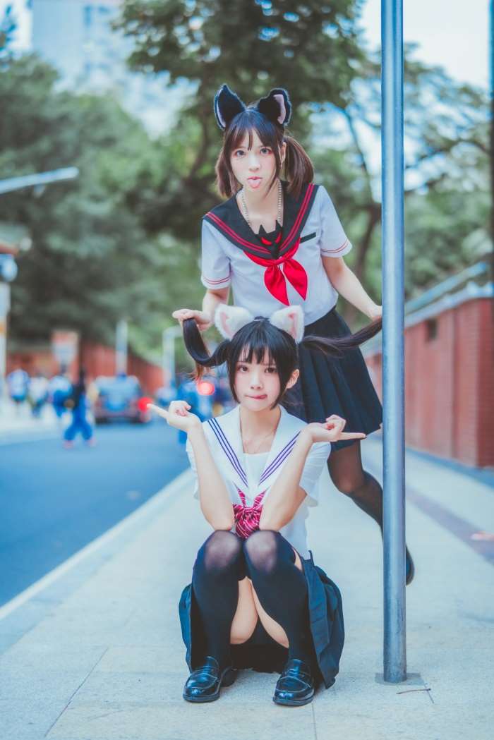 萝莉风COS 桜桃喵&疯猫ss – JK百合2 [31P/349MB]