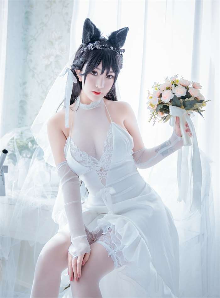 人气动漫Coser@猫九酱sakura 碧蓝誓约 婚沙COS [95P/170MB]
