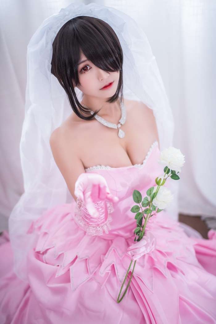 人气动漫Coser@鳗鱼霏儿 – 狂三系列 婚纱 [14P/308MB]