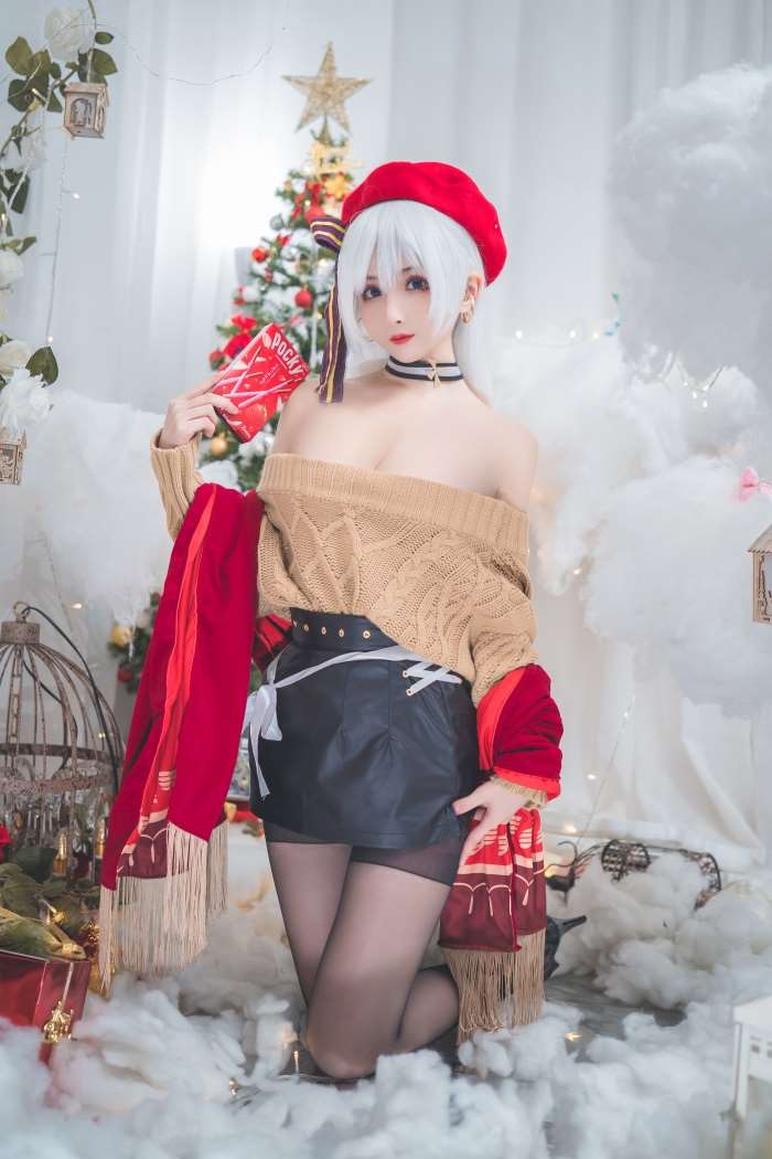 知名动漫Coser@rioko凉凉子 圣诞贝尔法斯特 [24P/1V/233MB]
