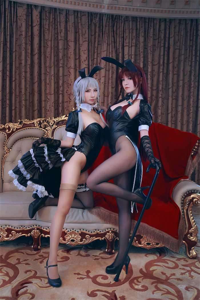 人气动漫Coser@半半子&索索sophia 东方幻想乡兔女郎 [30P/50MB]