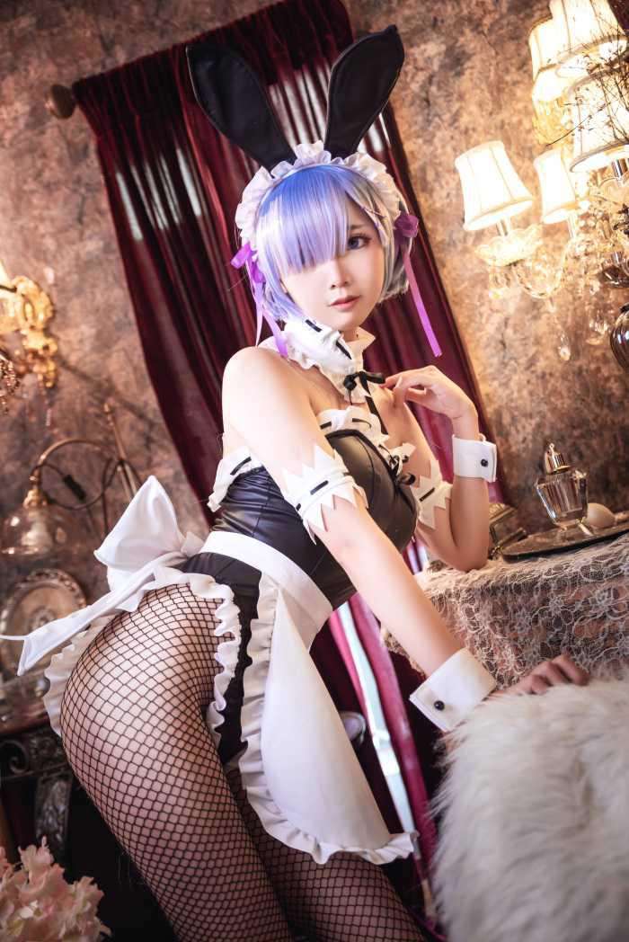 人气动漫Coser@面饼仙儿 网袜蕾姆 [27P/328MB]