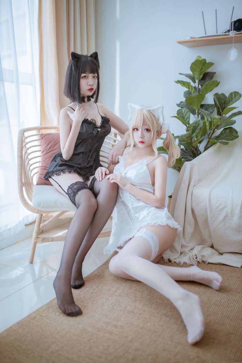 人气动漫博主@二佐Nisa&日奈娇 私房双人猫耳 [43P/422MB]