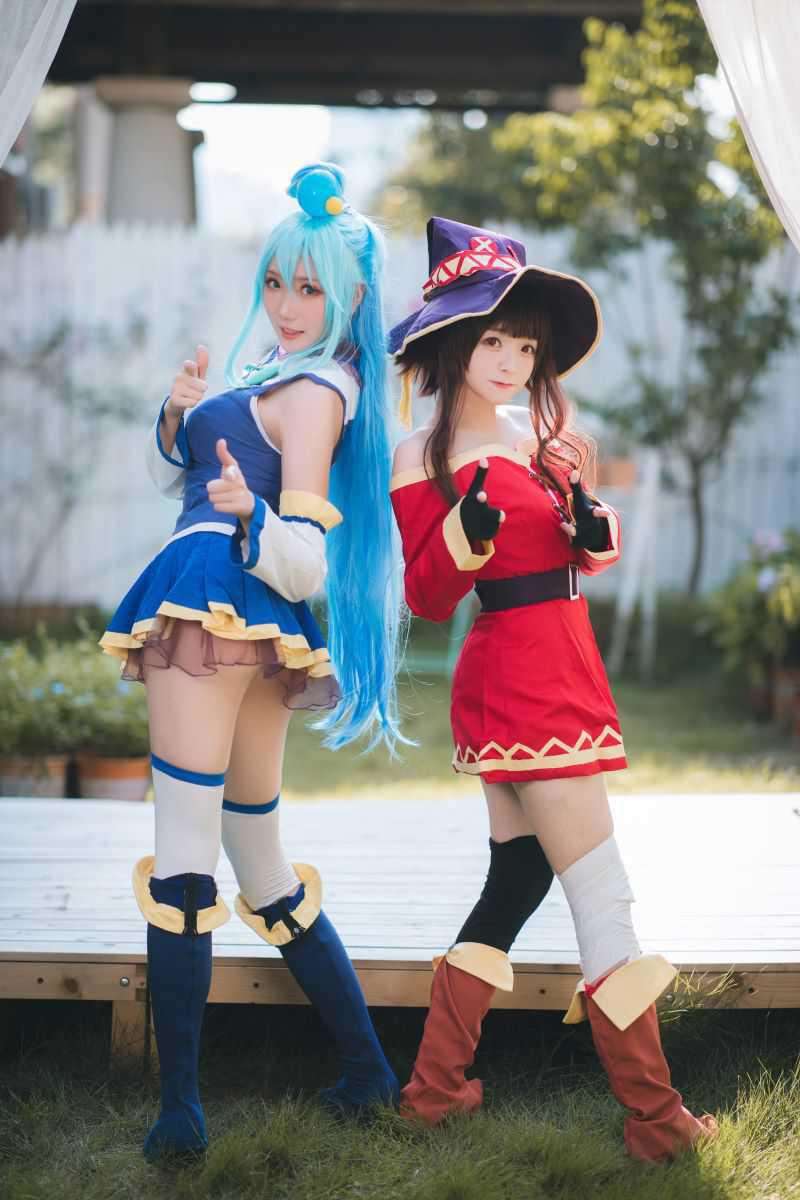 动漫Coser@瓜希酱 阿库娅单人+与惠惠双人 [18P/115MB]