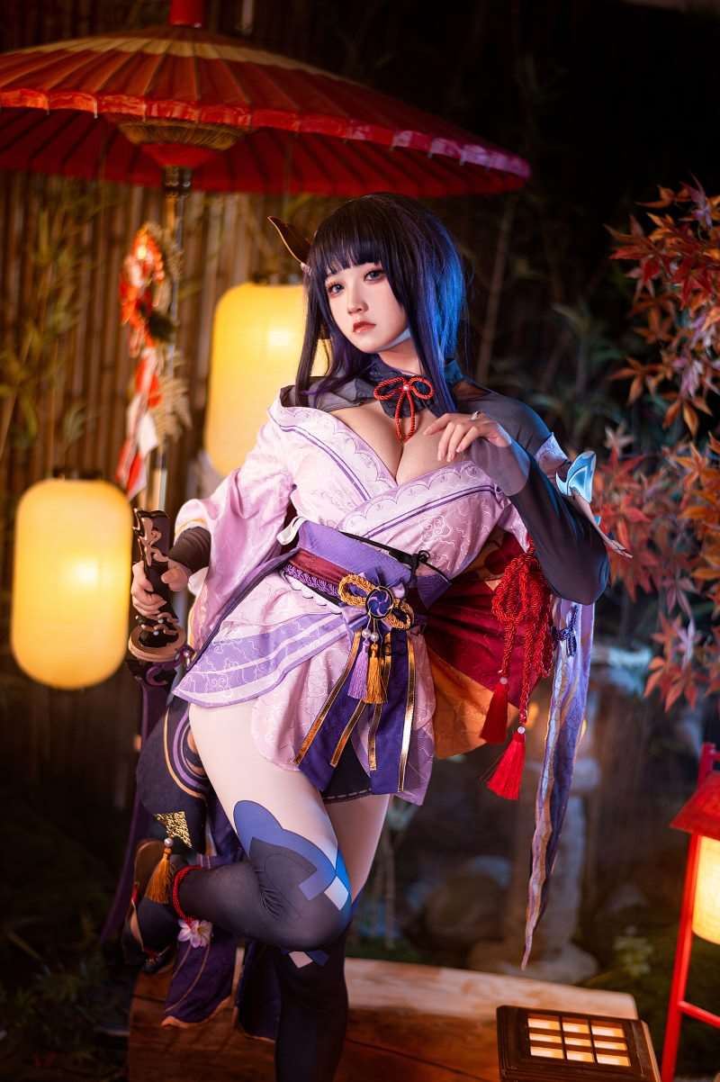 动漫博主@伊喵君 《原神 鸣神双人》八重&雷神 双倍快乐(&桃景三酪) [57P/661MB]