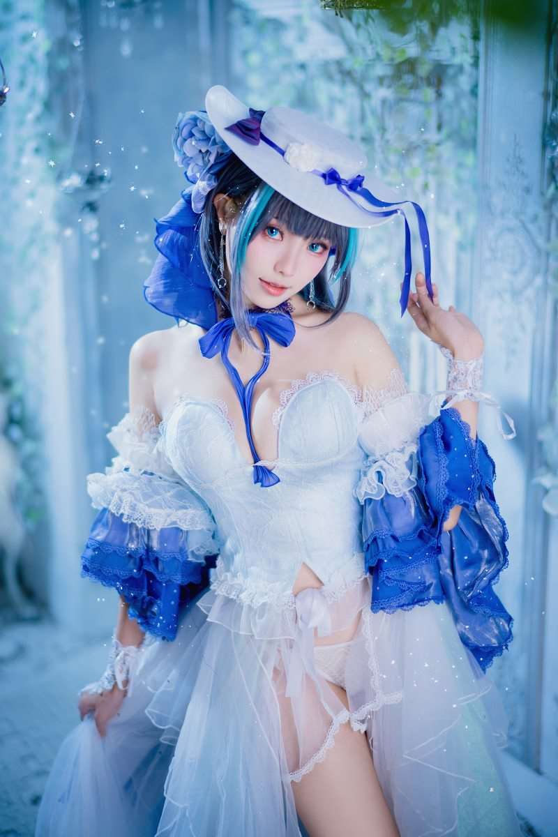 台湾Coser@ElyEE子 Cheshire Dress柴郡禮服 [25P/1V/102MB]