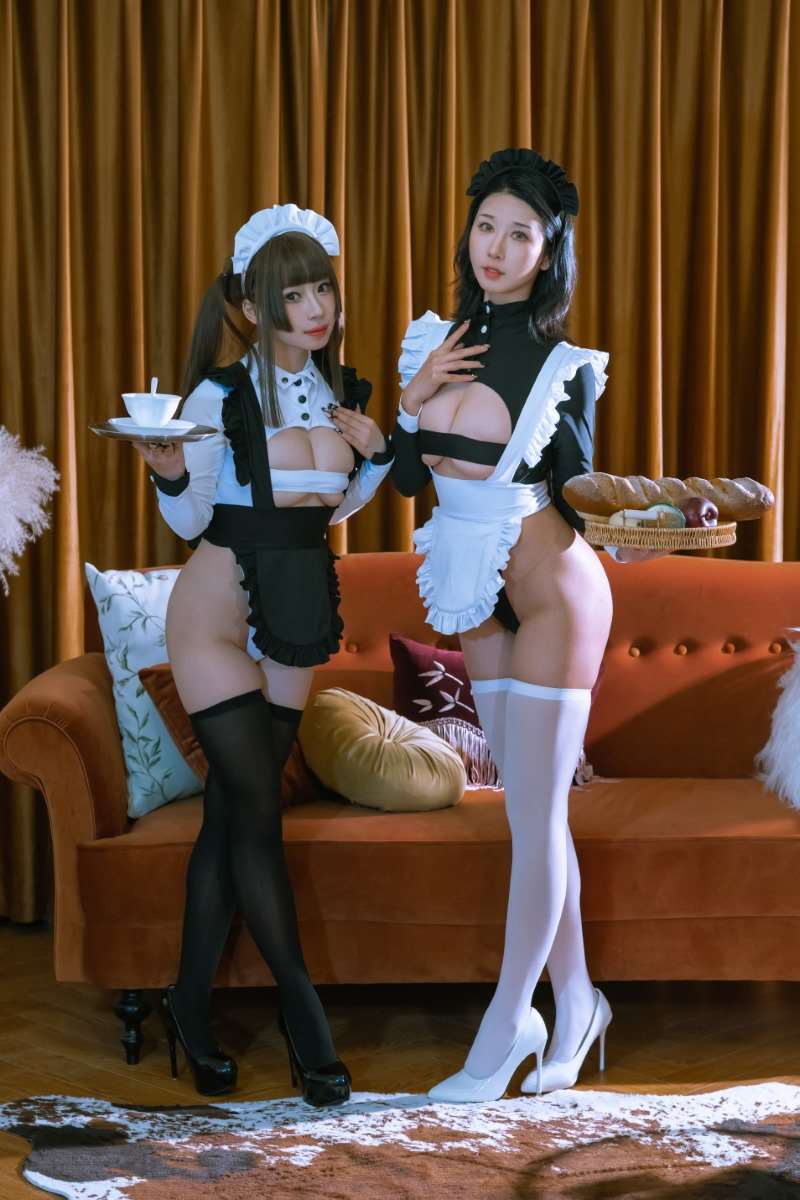 动漫Coser@云溪溪 双人女仆 [55P/1V/1.17G]