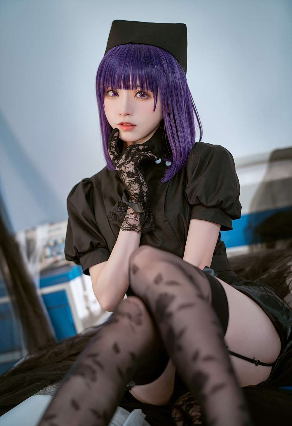 人气Coser@Kitaro_绮太郎 喜多川海梦 黑色护士 [14P/93MB]