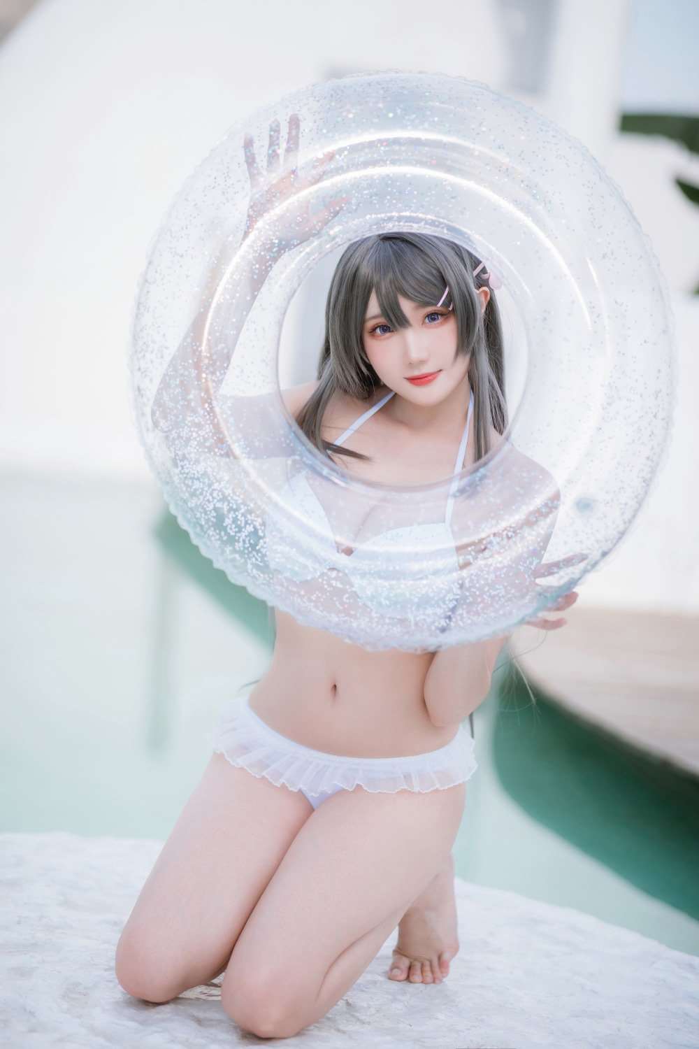 动漫Coser@瓜希酱 樱岛麻衣 泳装 [28P/53MB]