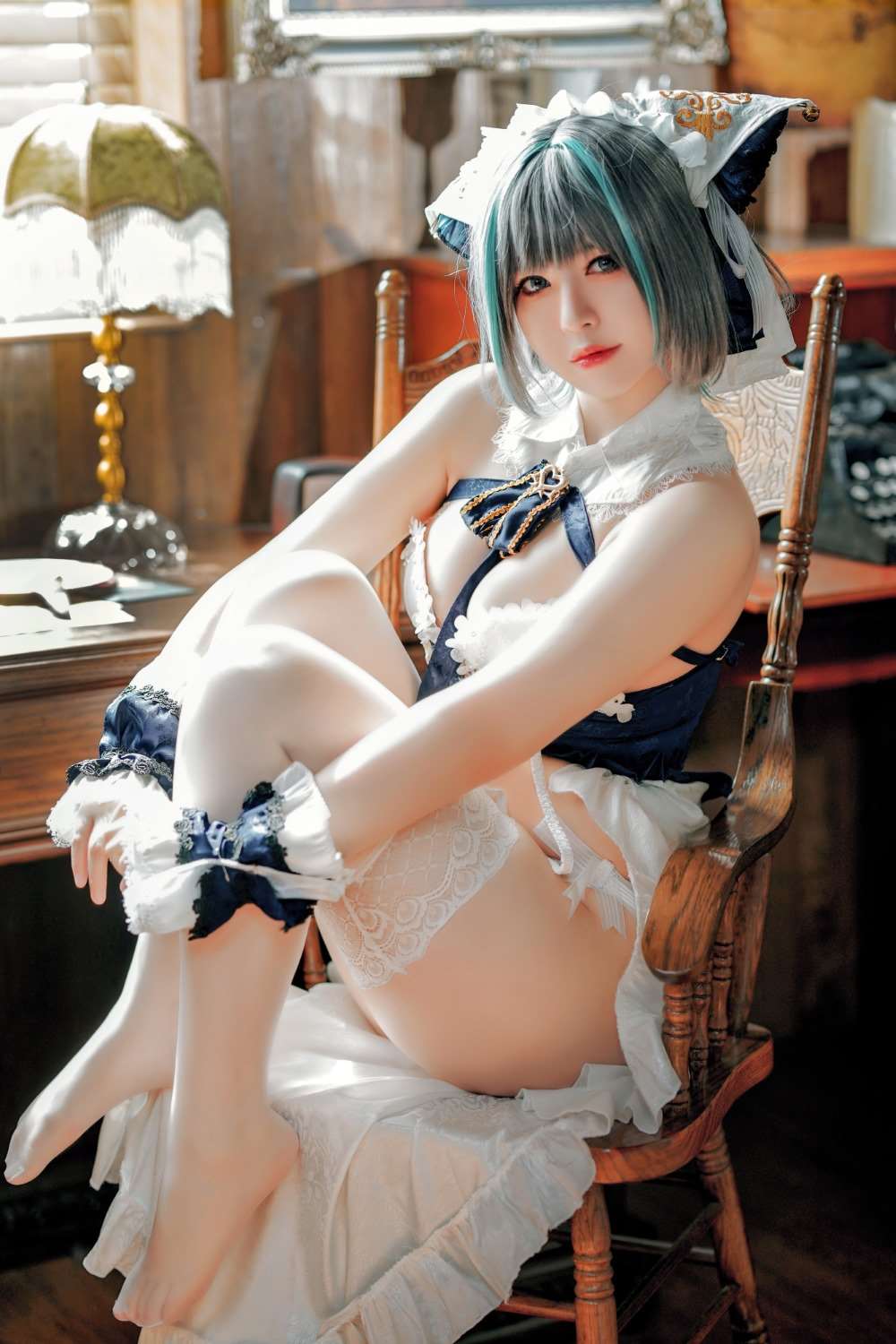 微博人气Coser@半半子 碧蓝航线 柴郡抱枕 [56P/163MB]