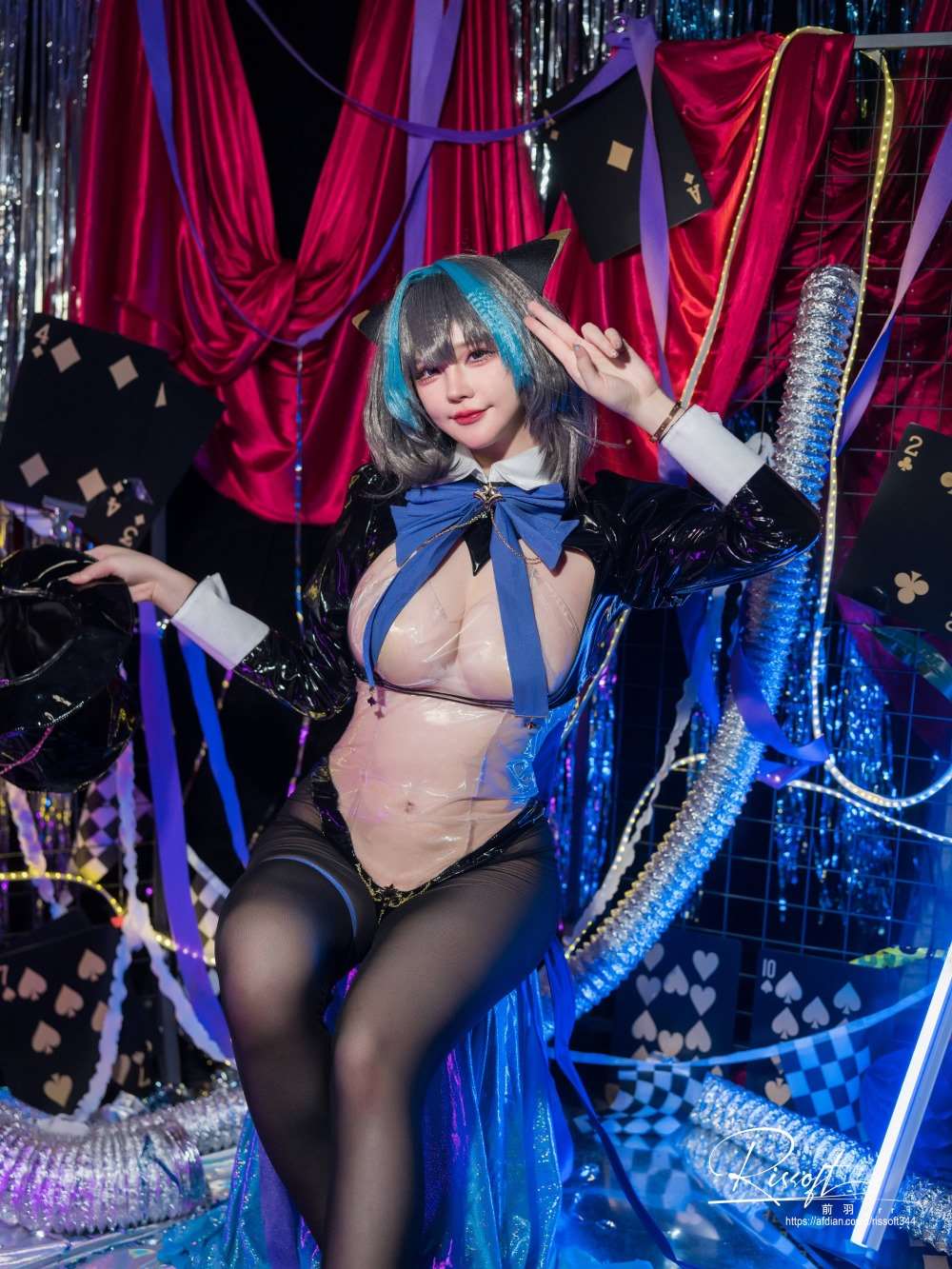 动漫Coser@前羽_rr 柴郡魔术师 [50P/183MB]