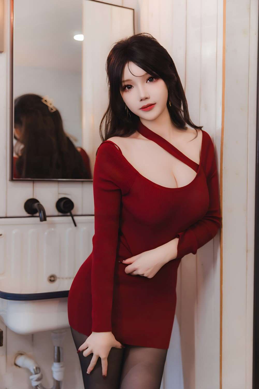 知名动漫博主@雪晴Astra 红裙黑丝小娇妻 [65P/2V/1.48G]
