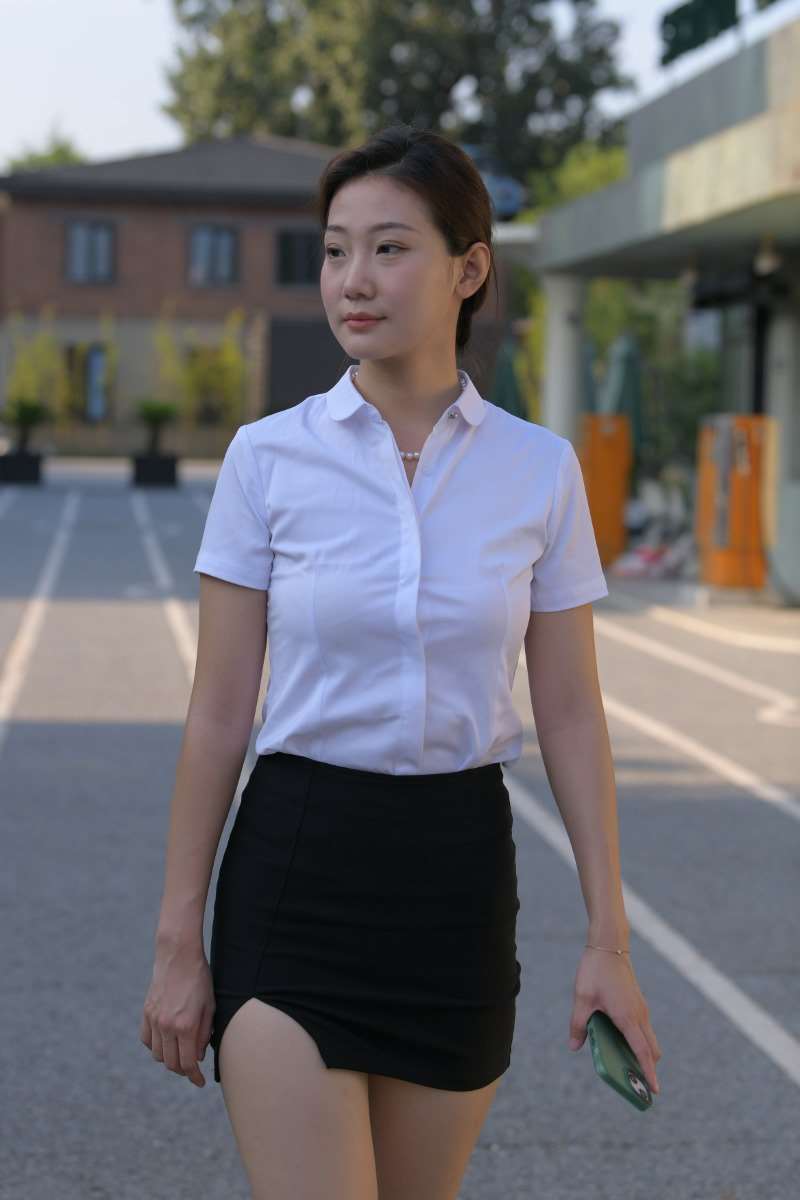 精选街拍作品 NO.1870 黑色制服包臀裙美女1 [81P/58MB]