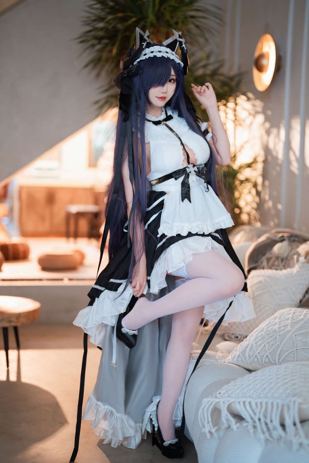人气动漫Coser@面饼仙儿 碧蓝航线 奥古斯特 女仆 [43P/446MB]