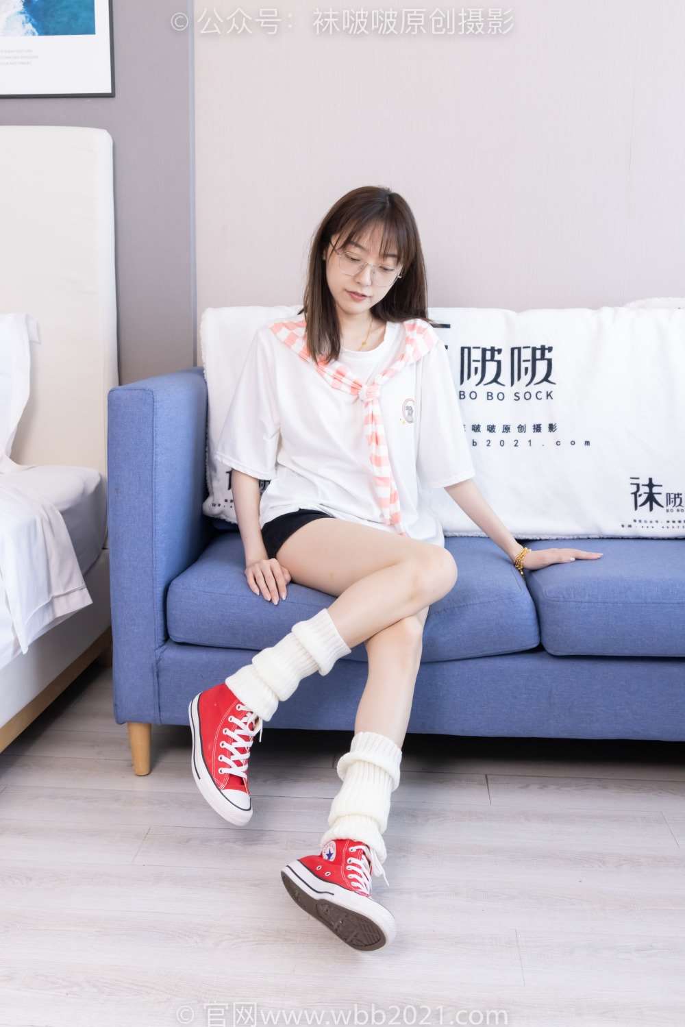 [BoBoSocks袜啵啵] NO.527 稚予-帆布鞋、堆堆袜套、白棉袜（花絮版）[140P/1V/6.34G]